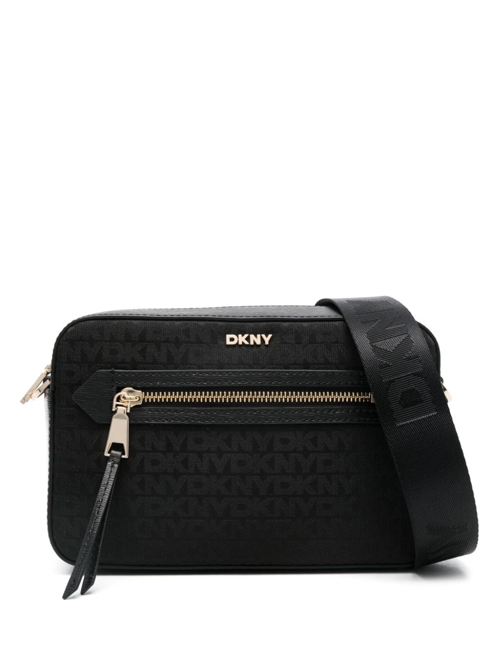 DKNY Bryant Ave logo print Crossbody Bag Black FARFETCH UK