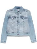 DKNY rhinestud-logo jacket - Blue