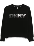 DKNY sequinned-logo sweatshirt - Black