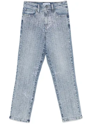 DKNY Calça Jeans Com Tachas | Azul | FARFETCH BR
