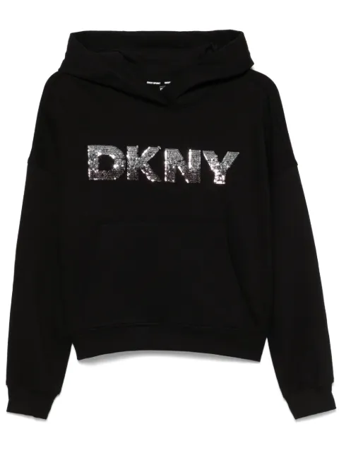 DKNY sequin-logo hoodie