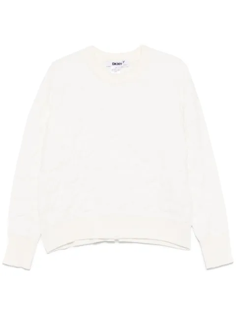 DKNY animal-print chenille sweater