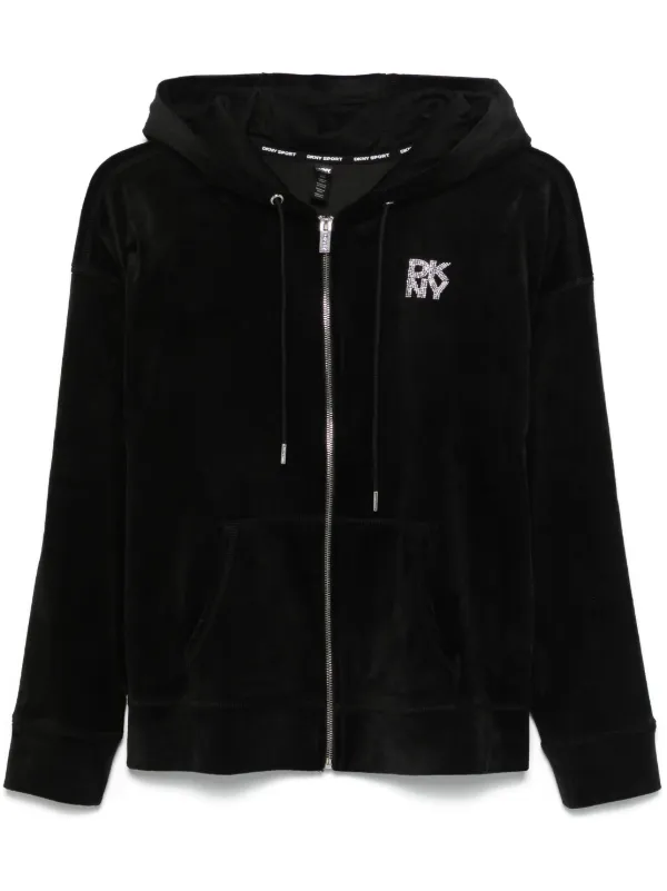 DKNY Hoodie Mit Logo Schwarz FARFETCH DE