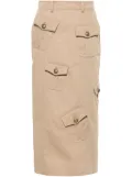 Moschino cargo midi skirt - Brown