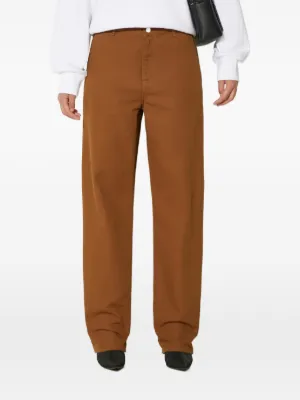 Open YY rolled-waist Velour Cargo Pants | Brown | FARFETCH AZ