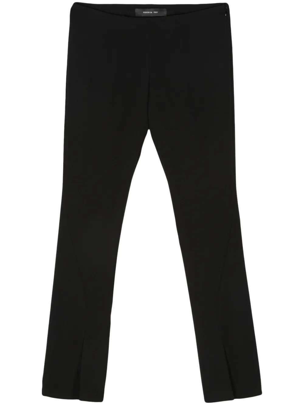 Federica Tosi front-slit trousers - Black