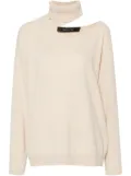 Federica Tosi cut-out detail sweater - Neutrals
