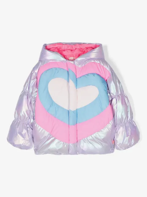 Billieblush heart motif padded jacket