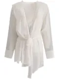 Max Mara hooded silk jacket - White