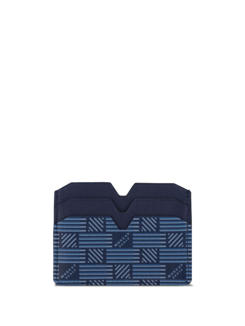 Moreau logo-print leather cardholder - Blauw