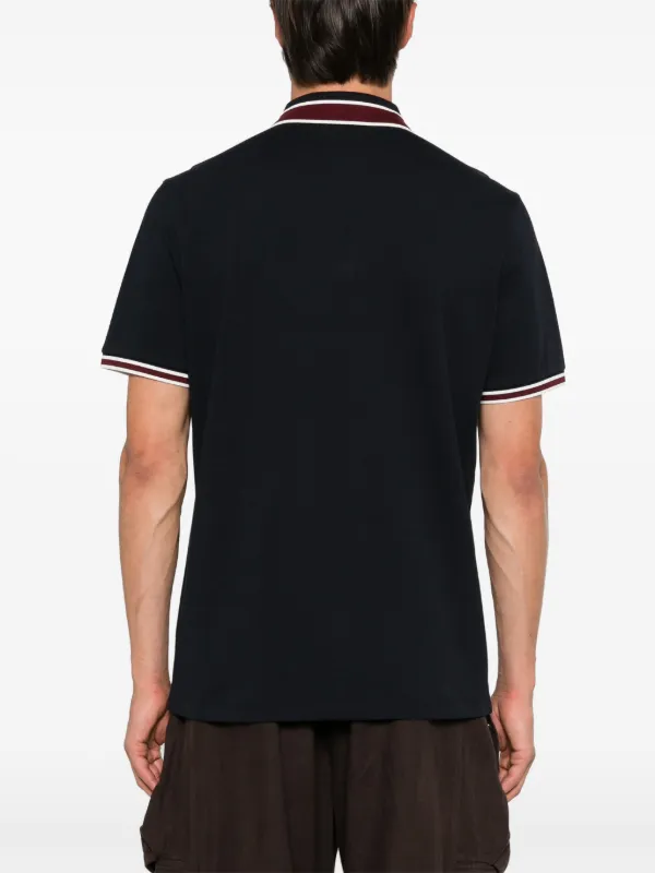 Moncler logo-patch Polo Shirt | Blue | FARFETCH