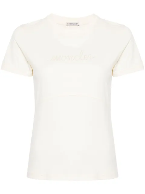 Moncler logo-embroidered cotton T-shirt 