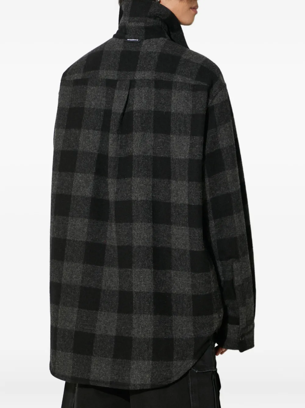 VETEMENTS check wool shirt Zwart