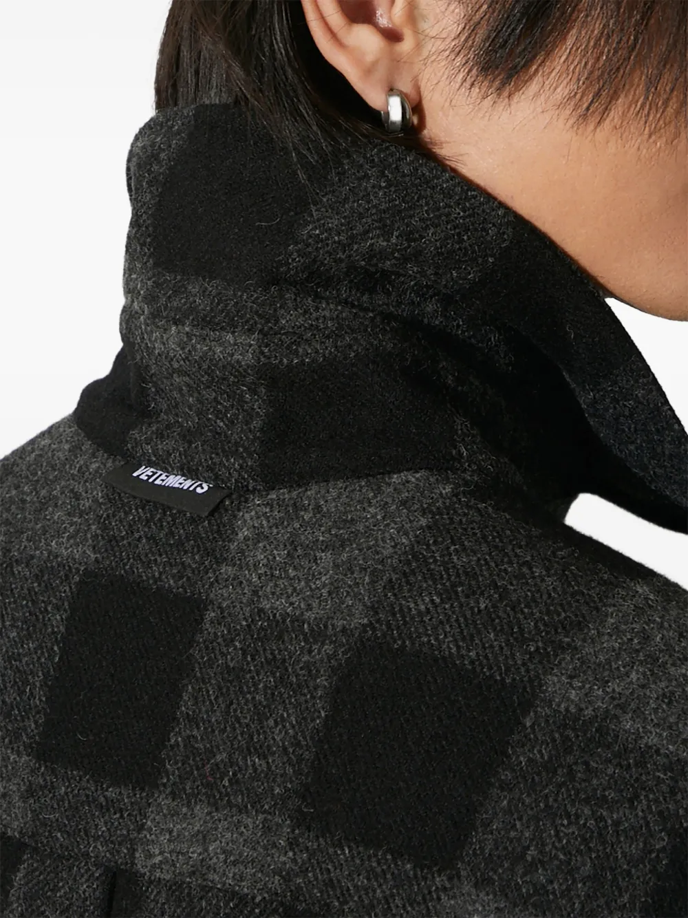 VETEMENTS check wool shirt Zwart