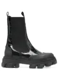 GANNI croc-effect Chelsea boots - Black