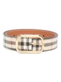 Burberry check leather belt - Neutrals