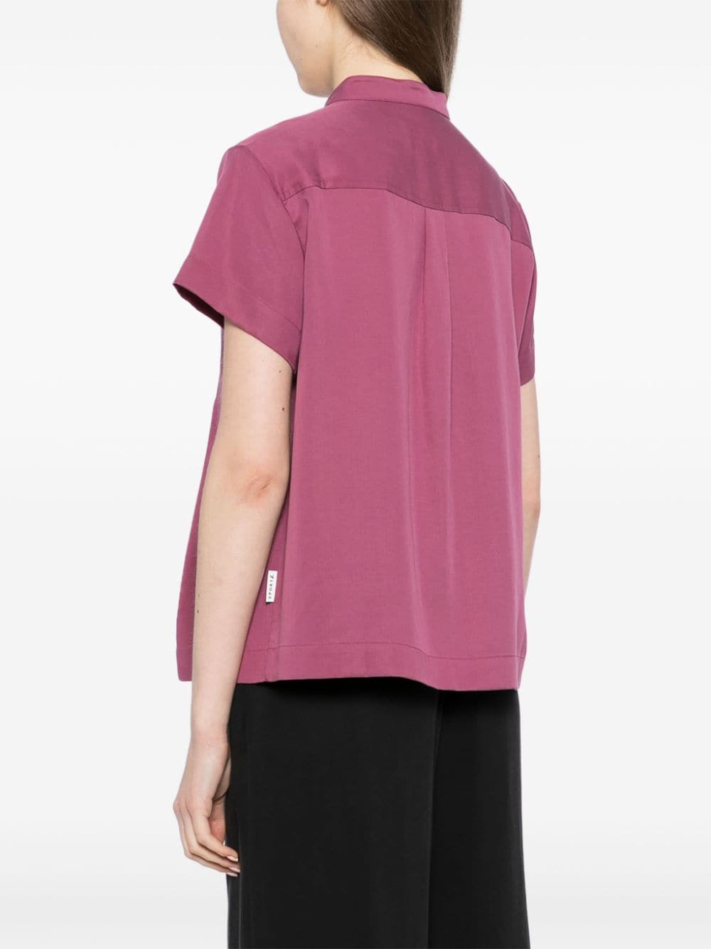 Shop Sport B. By Agnès B. Cap Sleeves Shirt In Purple