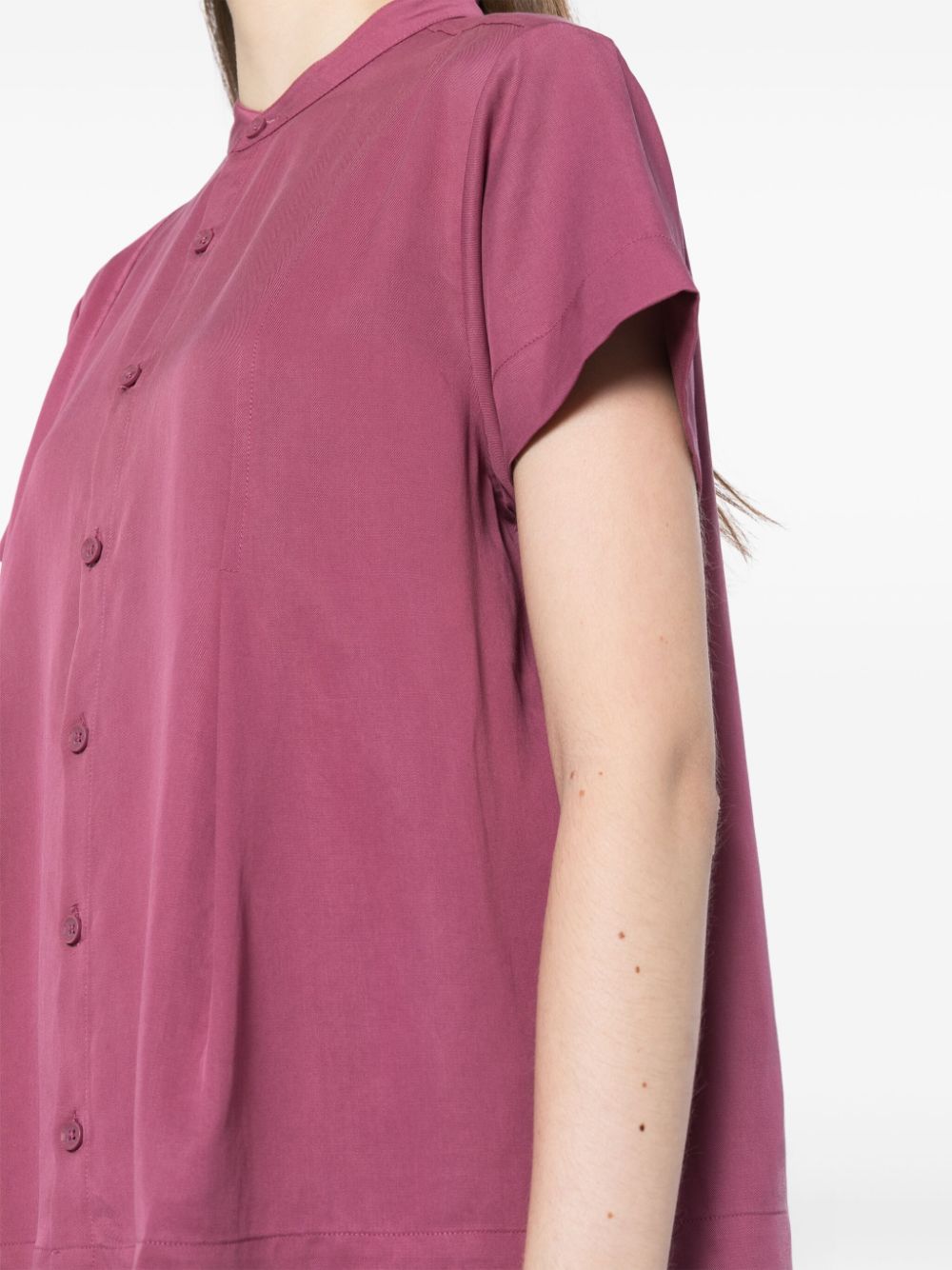 Shop Sport B. By Agnès B. Cap Sleeves Shirt In Purple