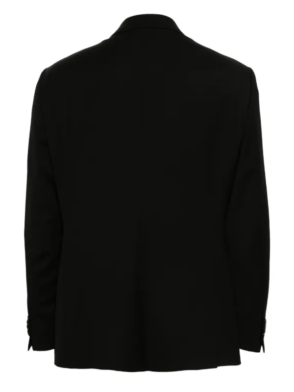 美品✨ GIORGIO ARMANI スーツ XLシルク混　微光沢 ブラック 極美品 ジョルジオアルマーニ シルク セットアップスーツ ブラック 黒