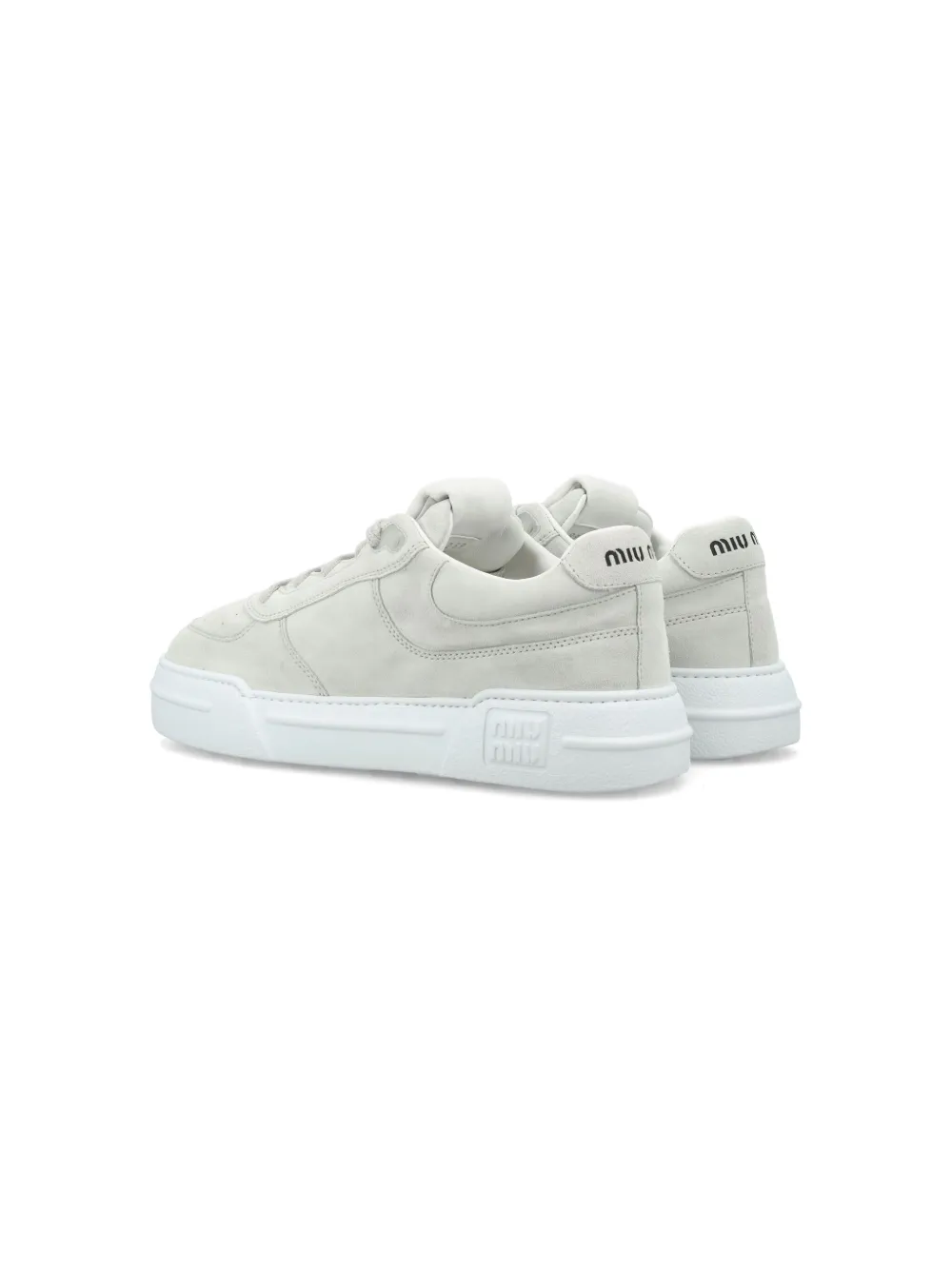 Miu Miu Leather Sneakers In Nude