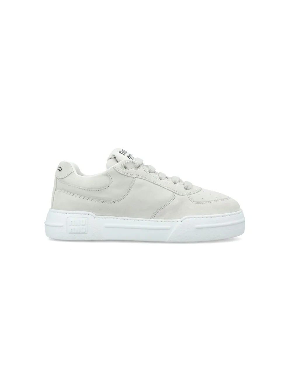 Miu Miu Leather Sneakers In Nude