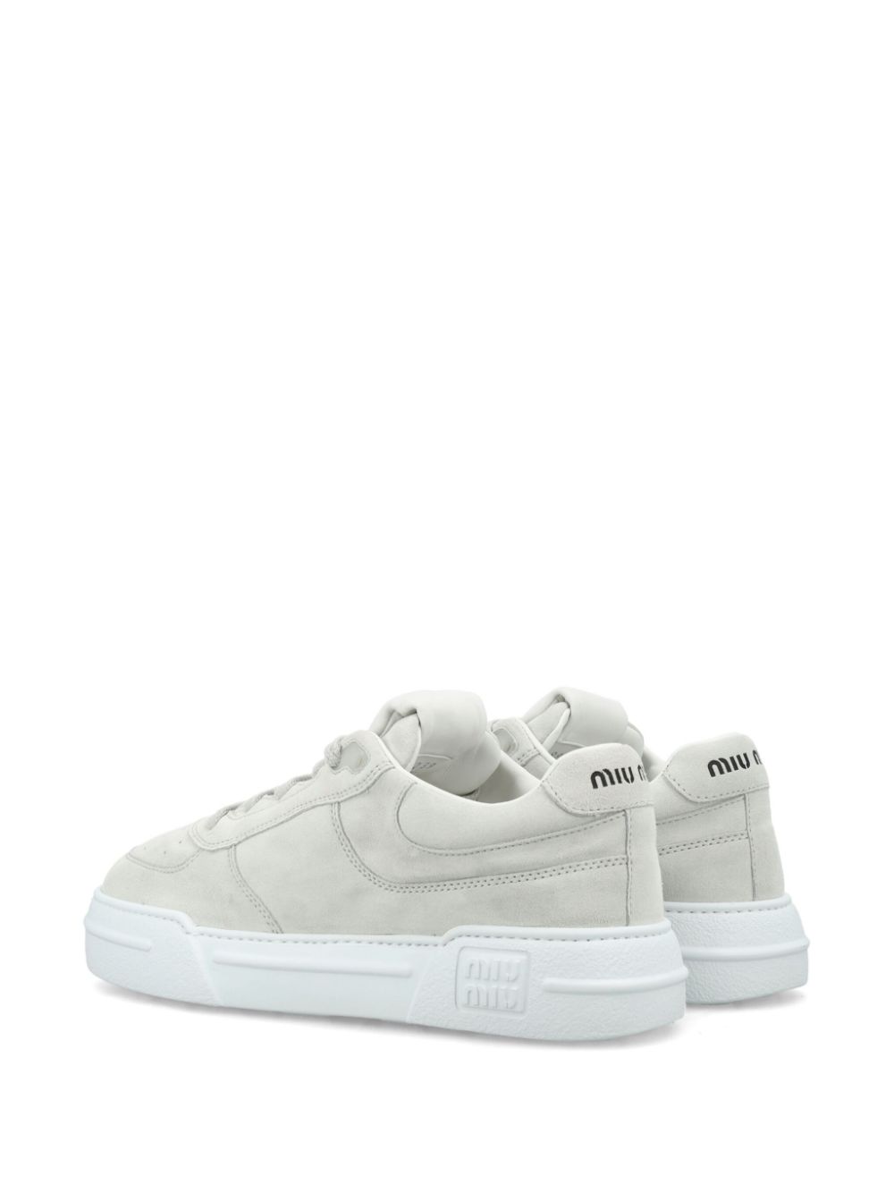 Miu Leren sneakers Beige