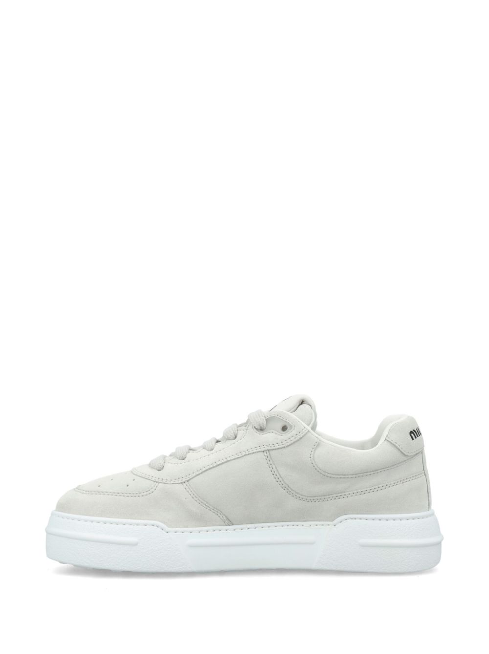 Miu Leren sneakers Beige