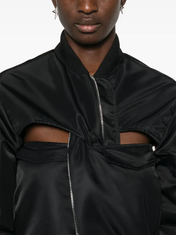 【関税込み】Coperni ブラック カットアウト ボンバージャケット Coperni カットアウト ボンバージャケット | ブラック | FARFETCH JP