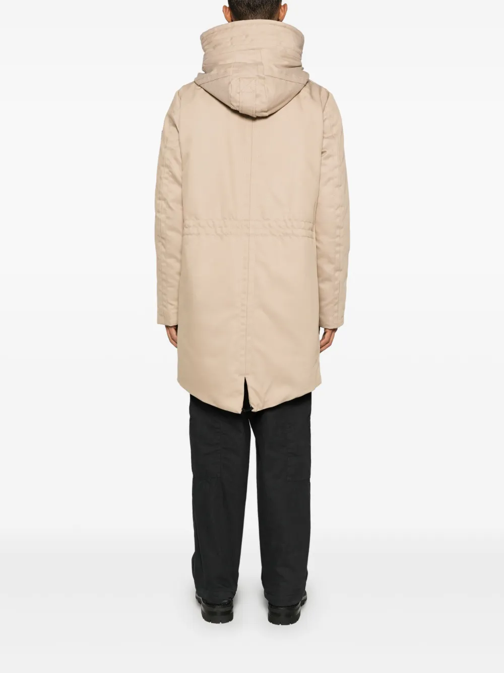Peuterey Parka met logopatch Beige