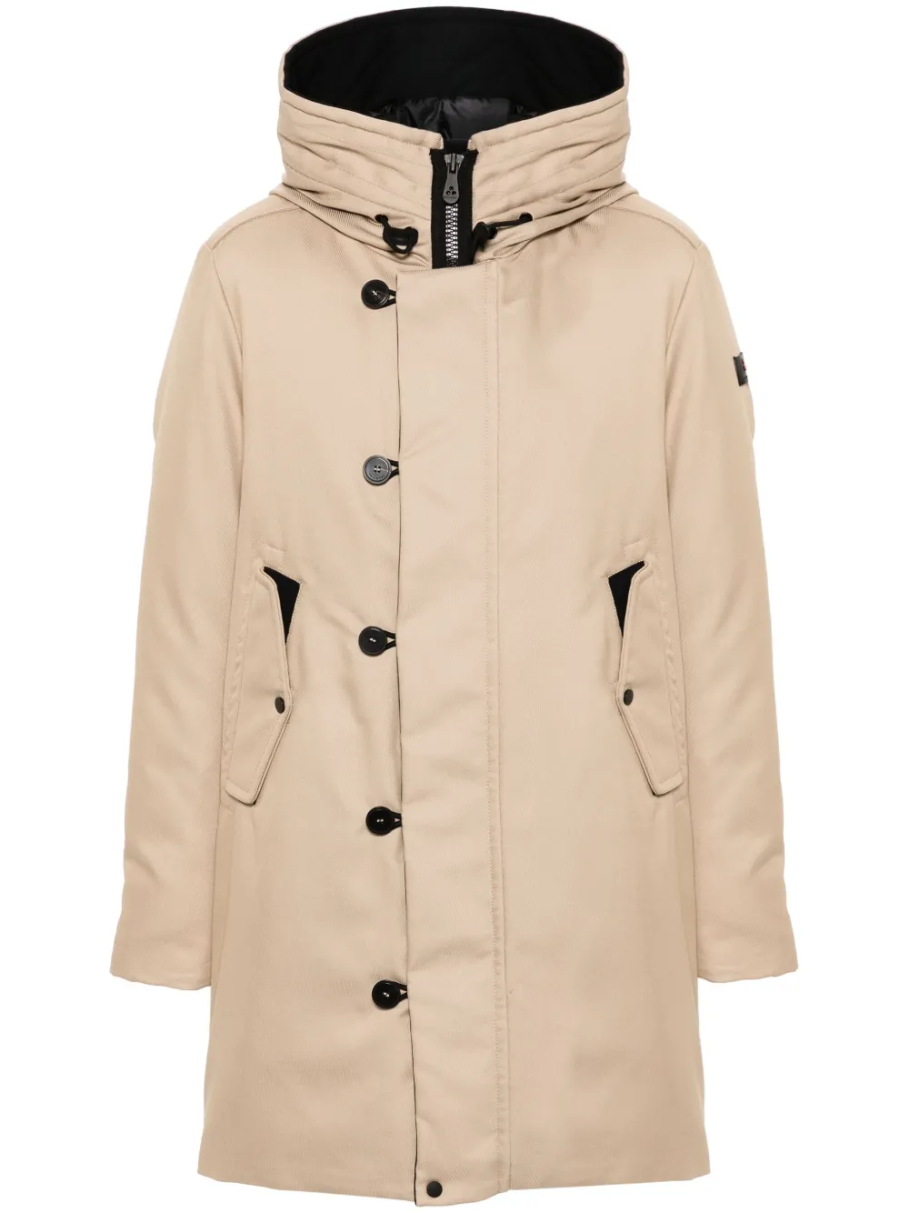 Peuterey Parka met logopatch Beige
