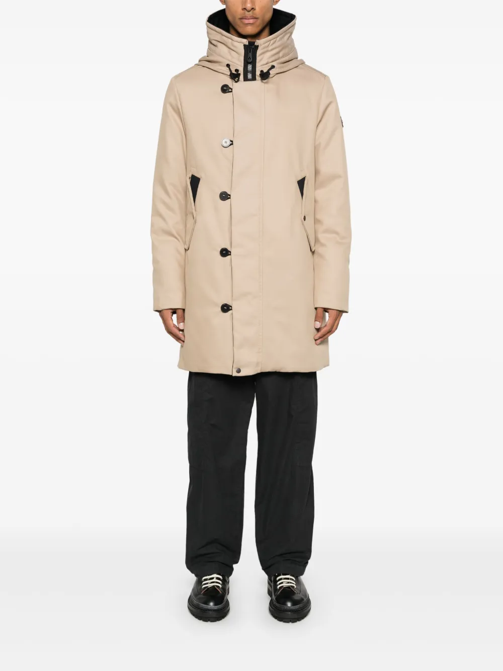 Peuterey Parka met logopatch - Beige