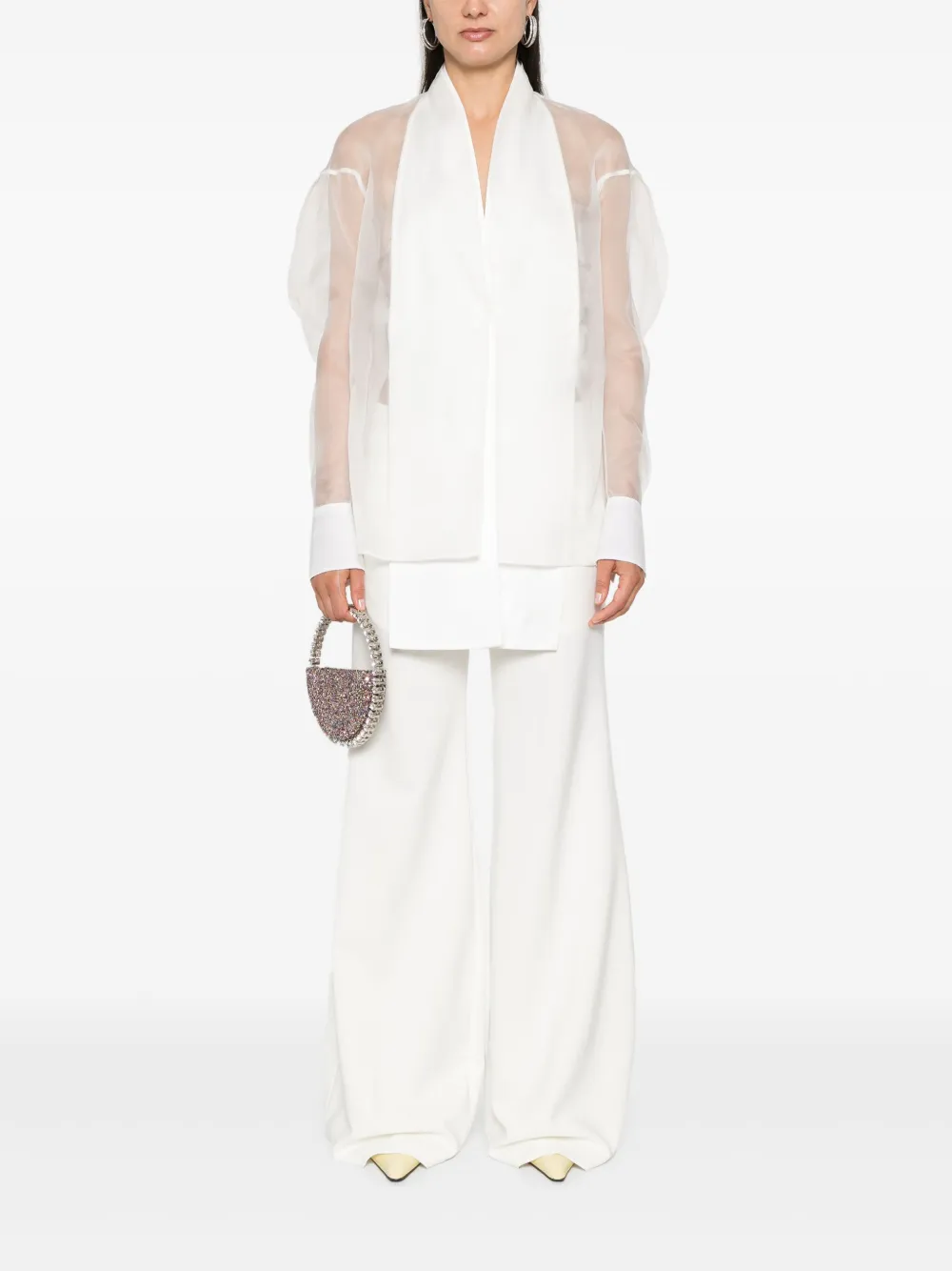 Genny Zijden blouse - Beige