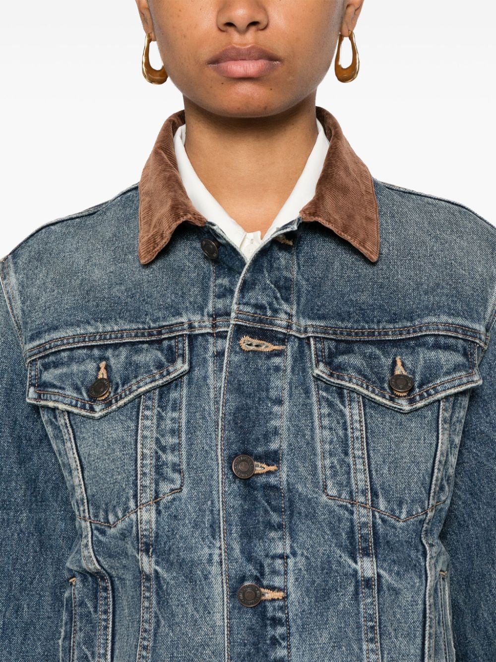 Shop Nili Lotan Chesney Denim Jacket In Blue