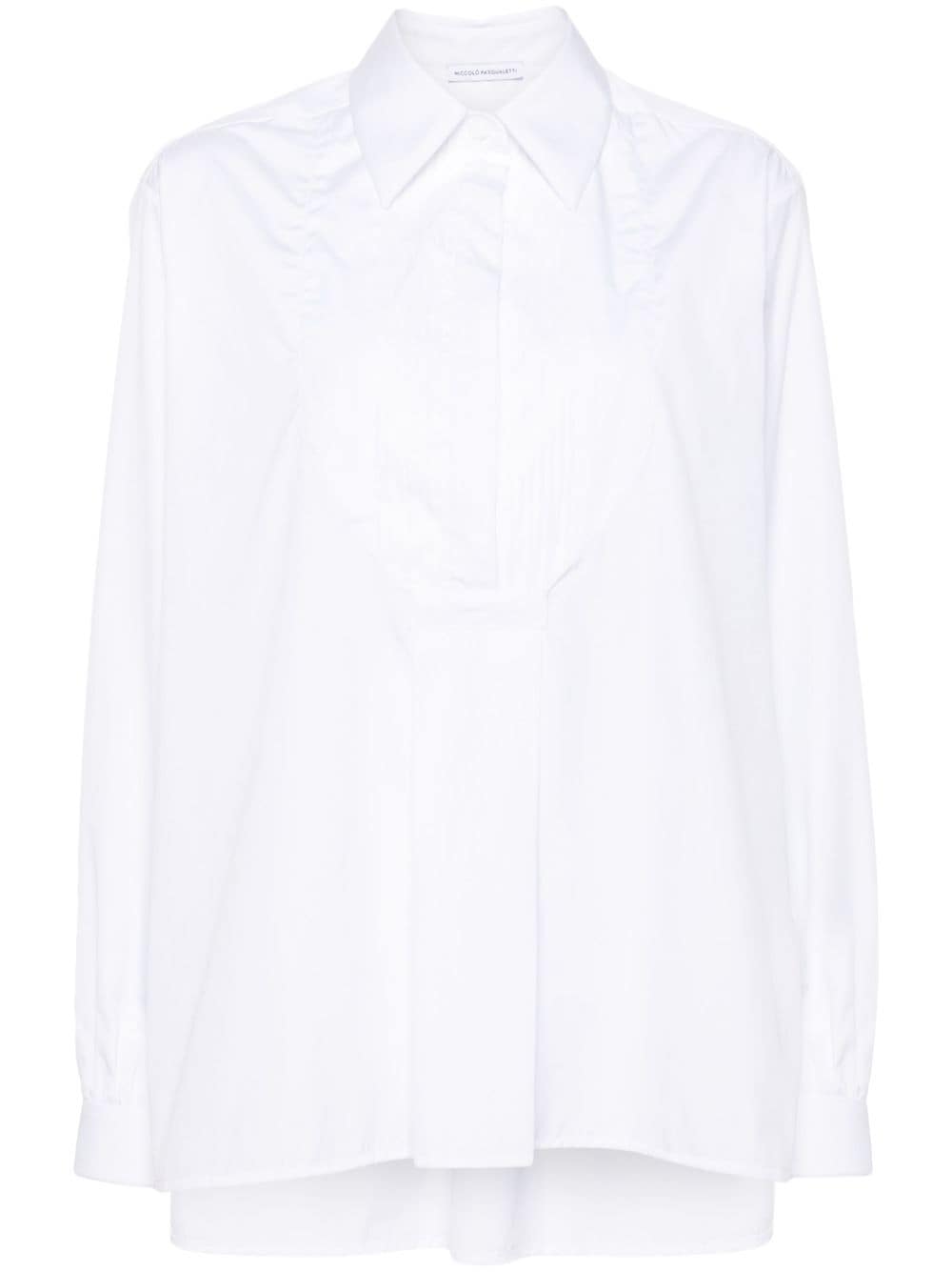 Shop Niccolò Pasqualetti Pleat-detail Shirt In White