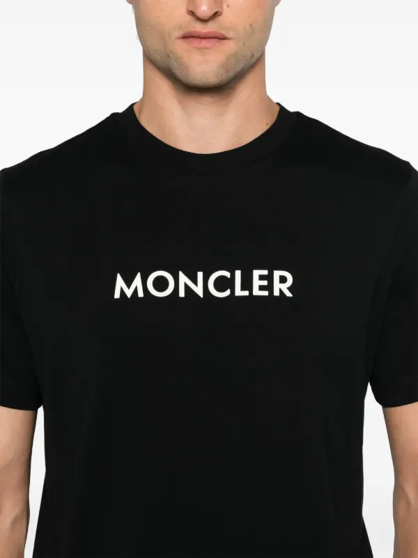 Moncler black t shirt mens deals