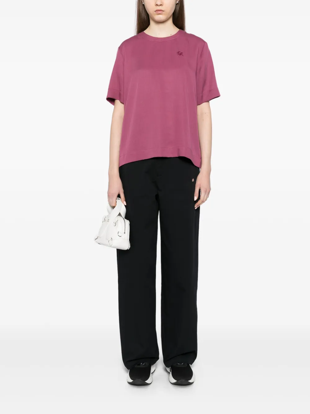 SPORT b. by agnès b. Blouse met geborduurd logo - Paars