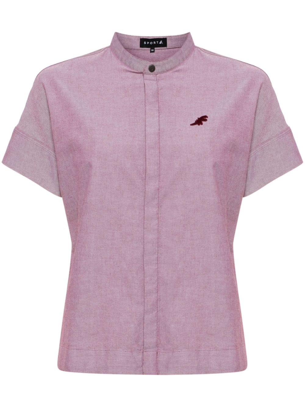 Shop Sport B. By Agnès B. Dino-embroidered Short-sleeved Shirt In Purple