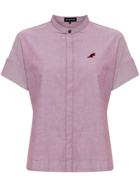 SPORT b. by agnès b.  dino-embroidered short-sleeved shirt