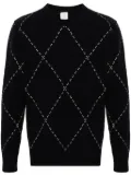Eleventy diamond-pattern sweater - Blue