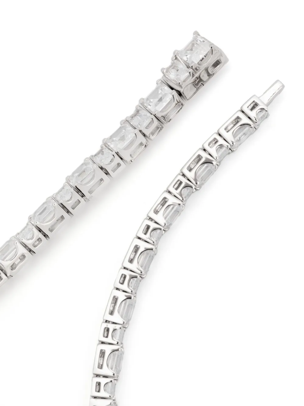 Hatton Labs Zirconia Sterling-silver Tennis Bracelet In Silver
