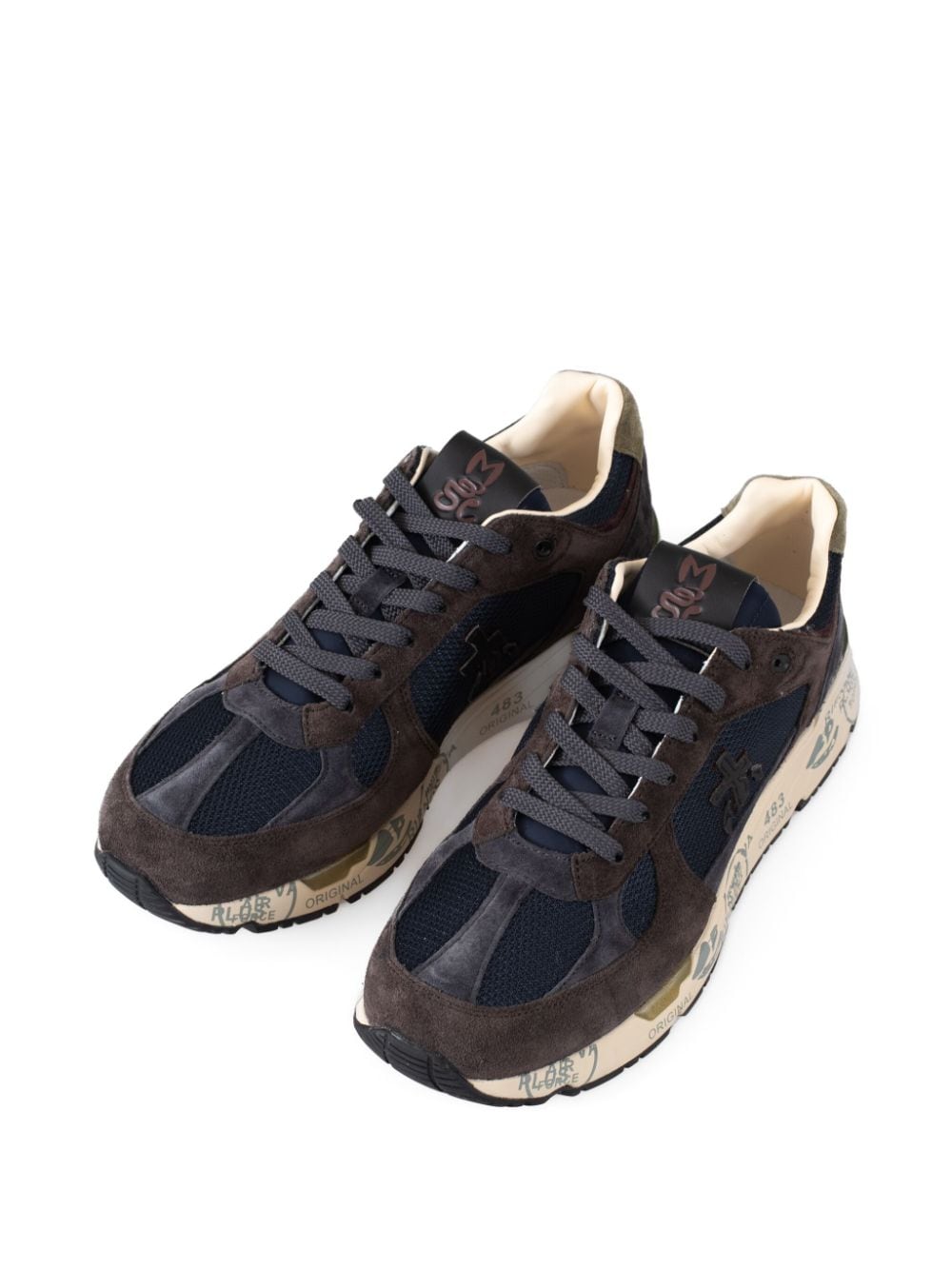 Shop Premiata Mase Sneakers In Blue