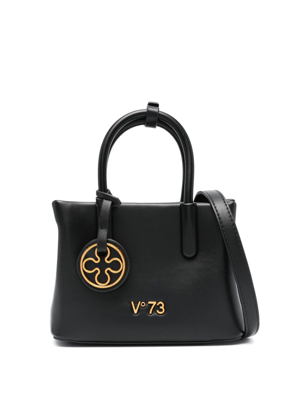 V°73 logo-lettering mini bag – Black