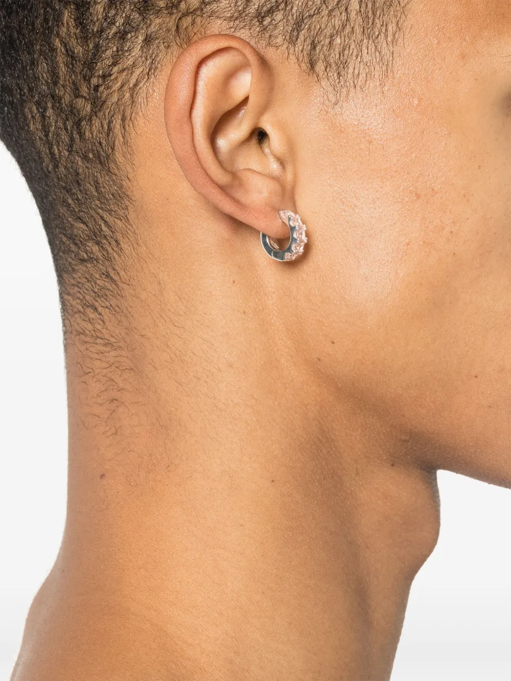 Hatton Labs キュービックジルコニア フープピアス | シルバートーン | FARFETCH JP