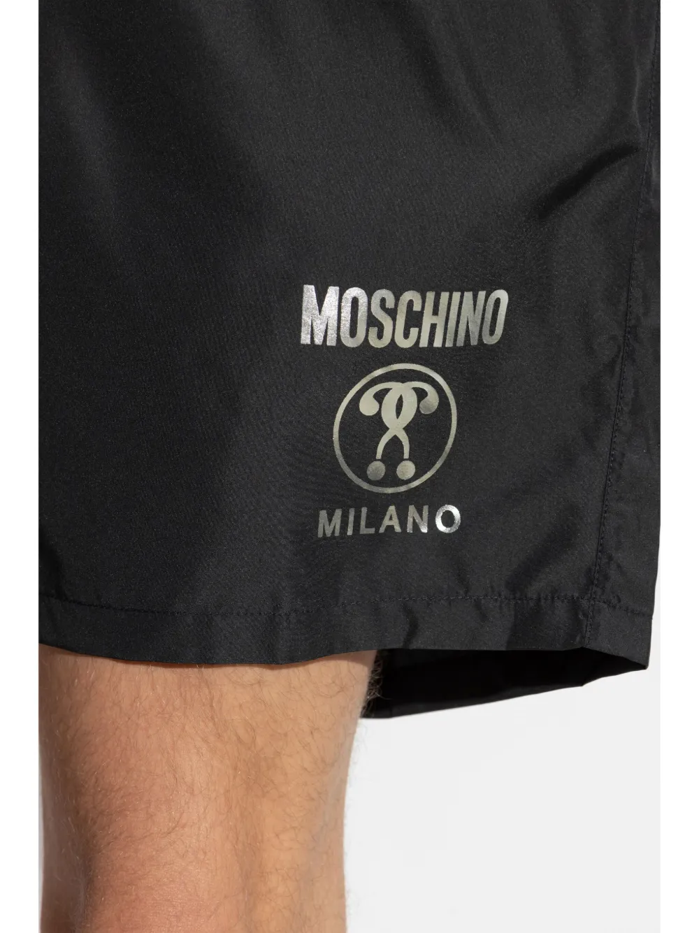 Moschino Zwembroek met logoprint Zwart