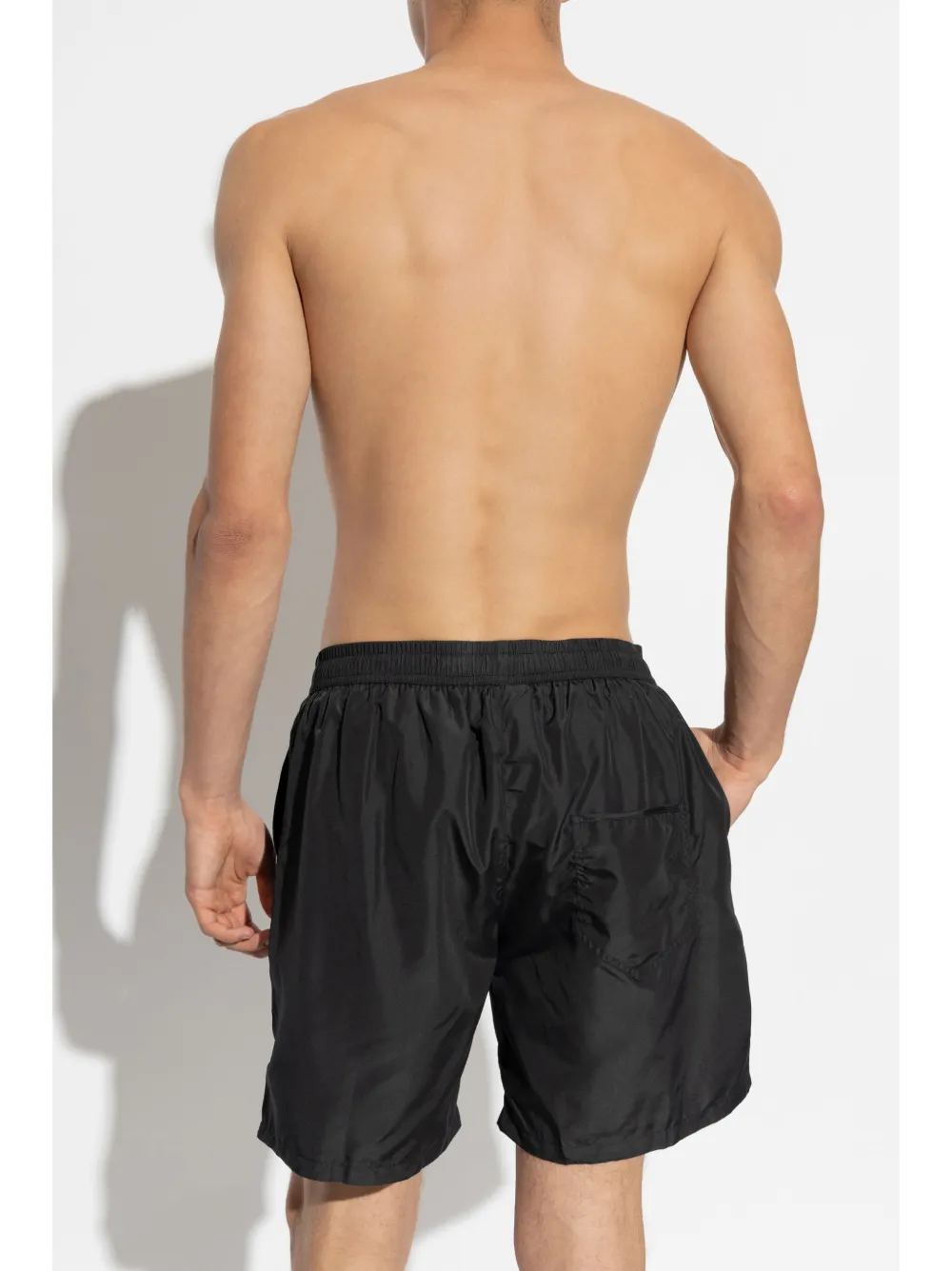 Moschino Zwembroek met logoprint Zwart