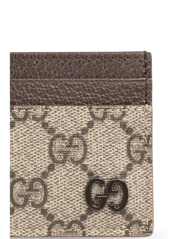 GUCCI GG Canvas Card Case 名刺入れ Vintage Gucci GG Detailed Card Case | Neutrals | FARFETCH