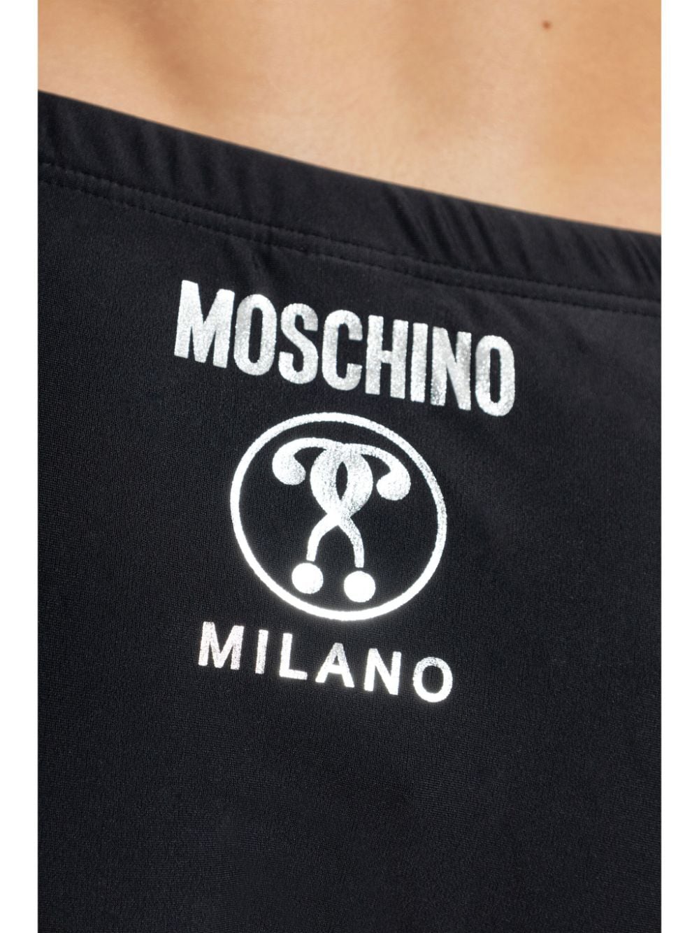 Shop Moschino Logo-print Swim Briefs In Black