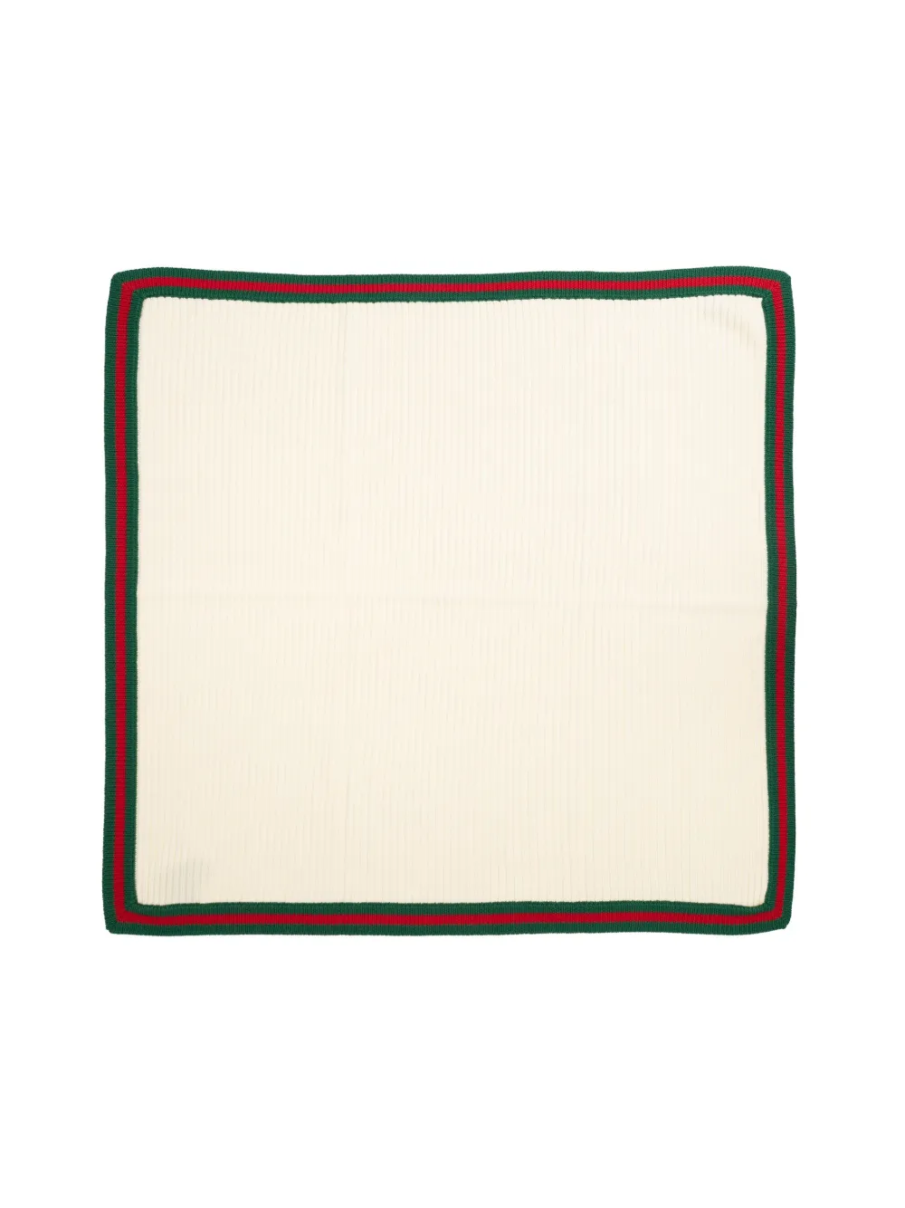 Gucci Ribbed Wool Blanket In Neutrals