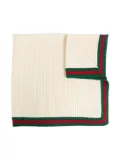 Gucci Kids ribbed wool blanket - Neutrals