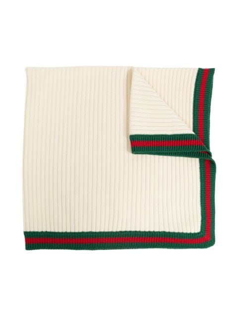 Gucci Kids ribbed wool blanket 